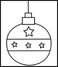 How to Draw a Christmas Ornament Easy
