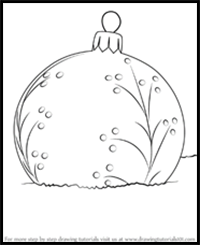 How to Draw a Christmas Bauble