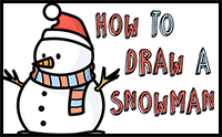 How to Draw a Snowman Easy Step by Step Drawing Tutorial for Kids