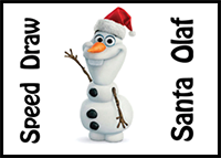 How to Draw Olaf with Santa Claus Hat On Step by Step Drawing Tutorial