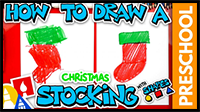 Drawing A Christmas Stocking With Shapes - Preschool