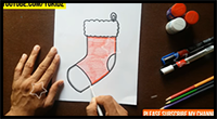 How to Draw a Christmas Stocking Step by Step