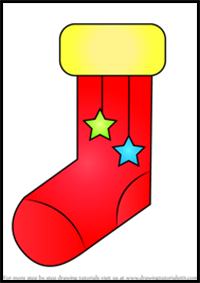How to Draw Christmas Stocking Easy