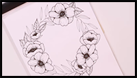 How to Draw a Floral Wreath: Easy Step-By-Step Tutorial
