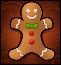 How to Draw a Gingerbread Man Easy