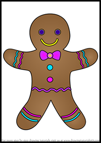 How to Draw Gingerbread Man