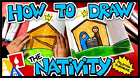 How to Draw the Christmas Nativity With Folding Surprise