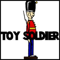 How to Draw Toy Wooden Soldiers with Easy Steps Tutorial for Kids