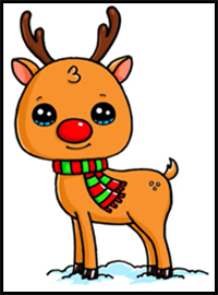 How to Draw Rudolph