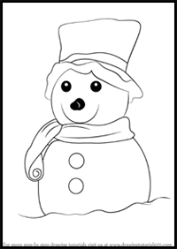 How to Draw a Decorated Snowman