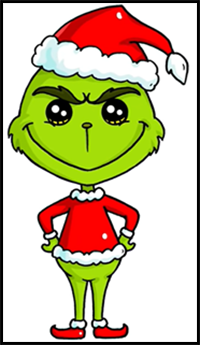 How to Draw the Grinch Easy