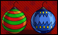 How to Draw Christmas Ornaments with Easy Xmas Tree Balls ...