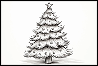 How to Draw a Christmas Tree in 6 Simple Steps