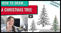 How to Draw a Realistic Christmas Tree
