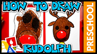 How to Draw Rudolph - Preschool