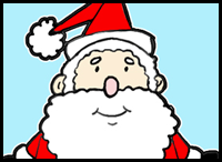 Draw a Simple Cartoon Santa Claus