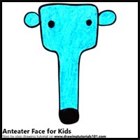 How to Draw an Anteater Face for Kids