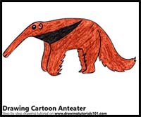 How to Draw a Cartoon Anteater