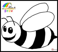 How to Draw a Bee Easy Step by Step