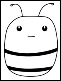 How to Draw a Honey Bee Face for Kids