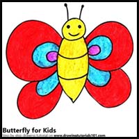 How to Draw a Butterfly for Kids