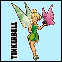 How to Draw Tinkerbell Holding a Butterfly with Easy to Follow Steps
