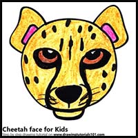 How to Draw a Cheetah Face for Kids