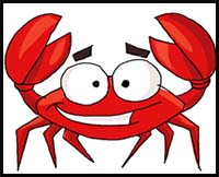 How to Draw a Crab for Kids