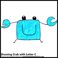 How to Draw a Crab from Letter C