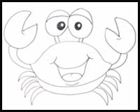 How to Draw a Crab for Kids | Crab Easy Draw Tutorial