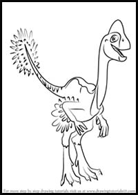 How to Draw Olivia Ovaraptor from Dinosaur Train
