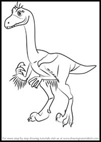 How to Draw Valerie Velociraptor from Dinosaur Train