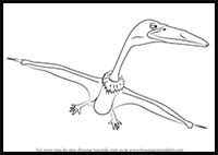 How to Draw Ziggy Zhejiangopterus from Dinosaur Train
