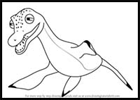 How to Draw Paulie Pliosaurus from Dinosaur Train