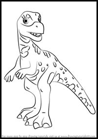 How to Draw Leslie Lesothosaurus from Dinosaur Train