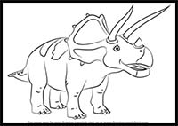 How to Draw Truman Triceratops from Dinosaur Train