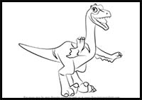 How to Draw Vincent Velociraptor from Dinosaur Train