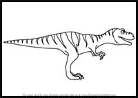 How to Draw Boris Tyrannosaurus from Dinosaur Train