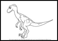 How to Draw Derek Deinonychus from Dinosaur Train