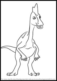 How to Draw Leroy Lambeosaurus from Dinosaur Train
