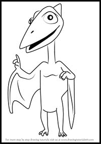 How to Draw Mr. Pteranodon from Dinosaur Train