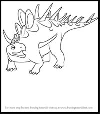 How to Draw Kenny Kentrosaurus from Dinosaur Train