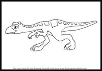 How to Draw Ollie Ornithomimus from Dinosaur Train