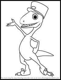 How to Draw Gilbert Troodon from Dinosaur Train