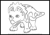 How to Draw Stacie Styracosaurus from Dinosaur Train