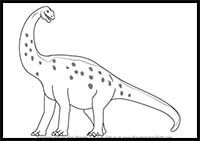 How to Draw Alan Alamosaurus from Dinosaur Train