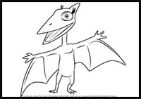 How to Draw Don Pteranodon from Dinosaur Train