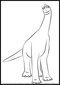 How to Draw Mr. Brachiosaurus from Dinosaur Train