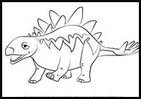 How to Draw Morris Stegosaurus from Dinosaur Train
