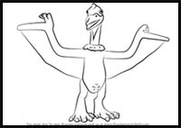 How to Draw Mr. Quetzalcoatlus from Dinosaur Train